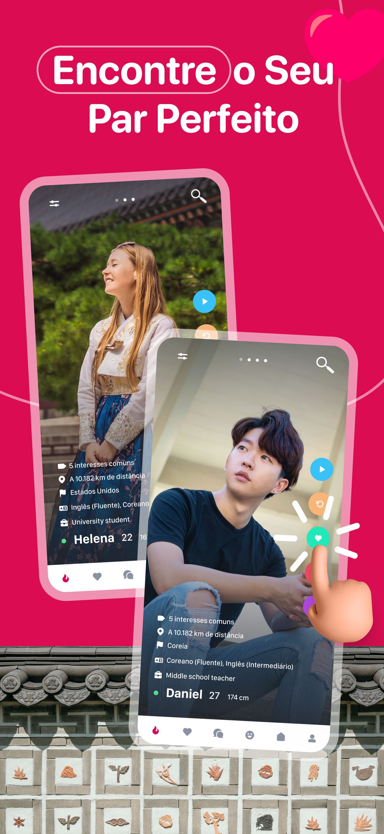 Tela para encontrar seu match